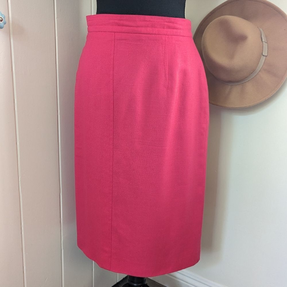 VTG Louis Feraud Pink Barbiecore Elle Woods Skirt 14 Office Siren Preppy